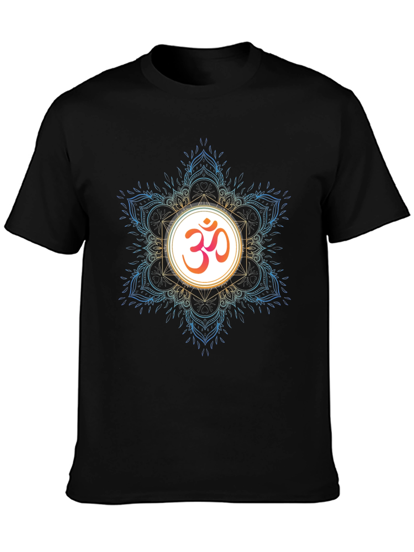 Om Mandala Graphic Tee - Stylish Black T-Shirt