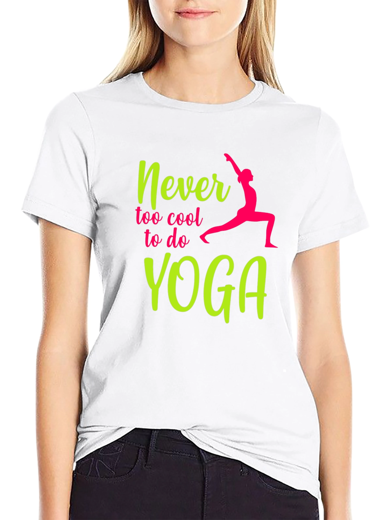 Never Too Cool Yoga Graphic Tee