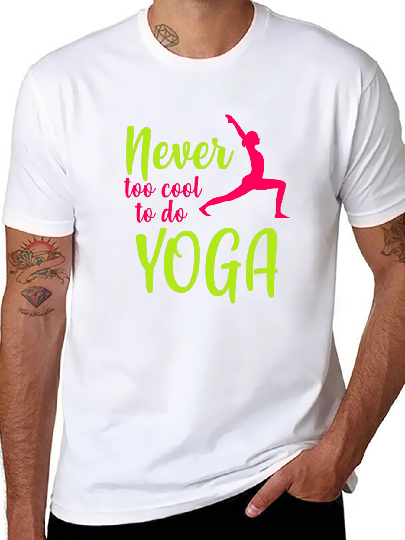 Never Too Cool Yoga Graphic Tee