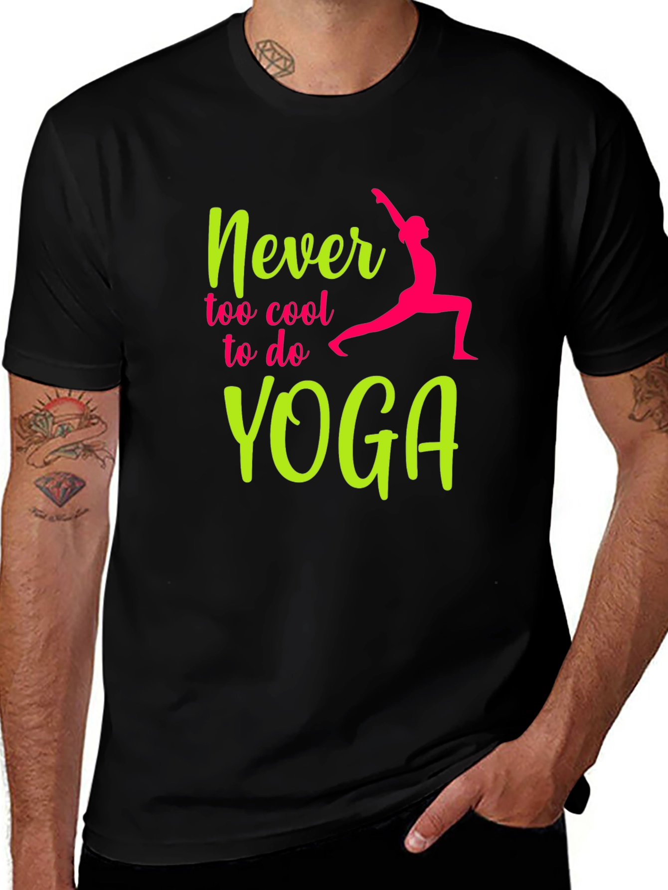 Never Too Cool Yoga Graphic Tee