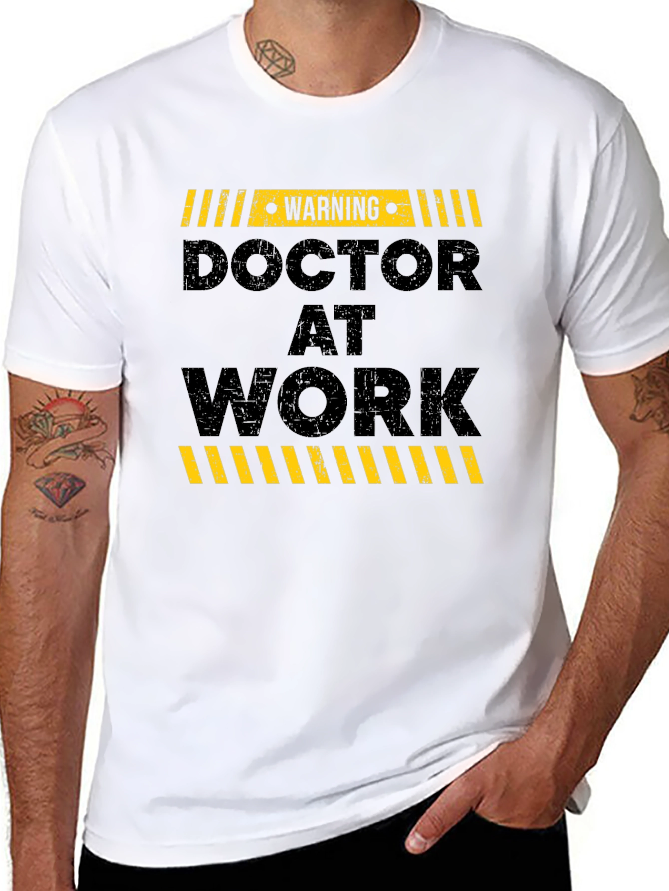 Warning Doctor at Work Graphic Tee