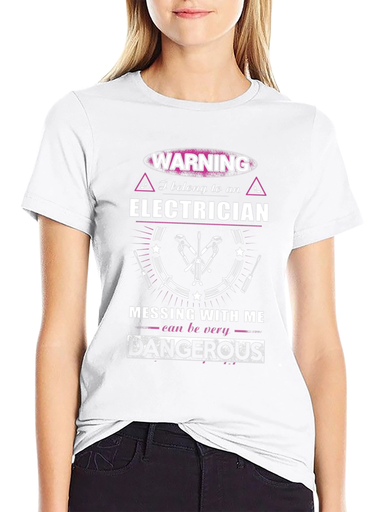 Warning Electrician Graphic Tee