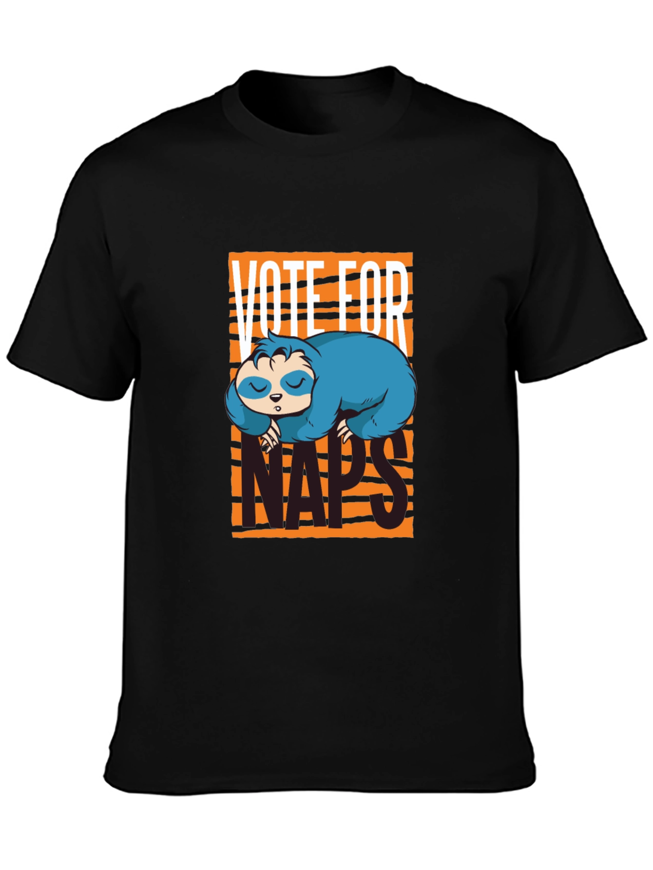 Vote For Naps Sloth Graphic T-Shirt