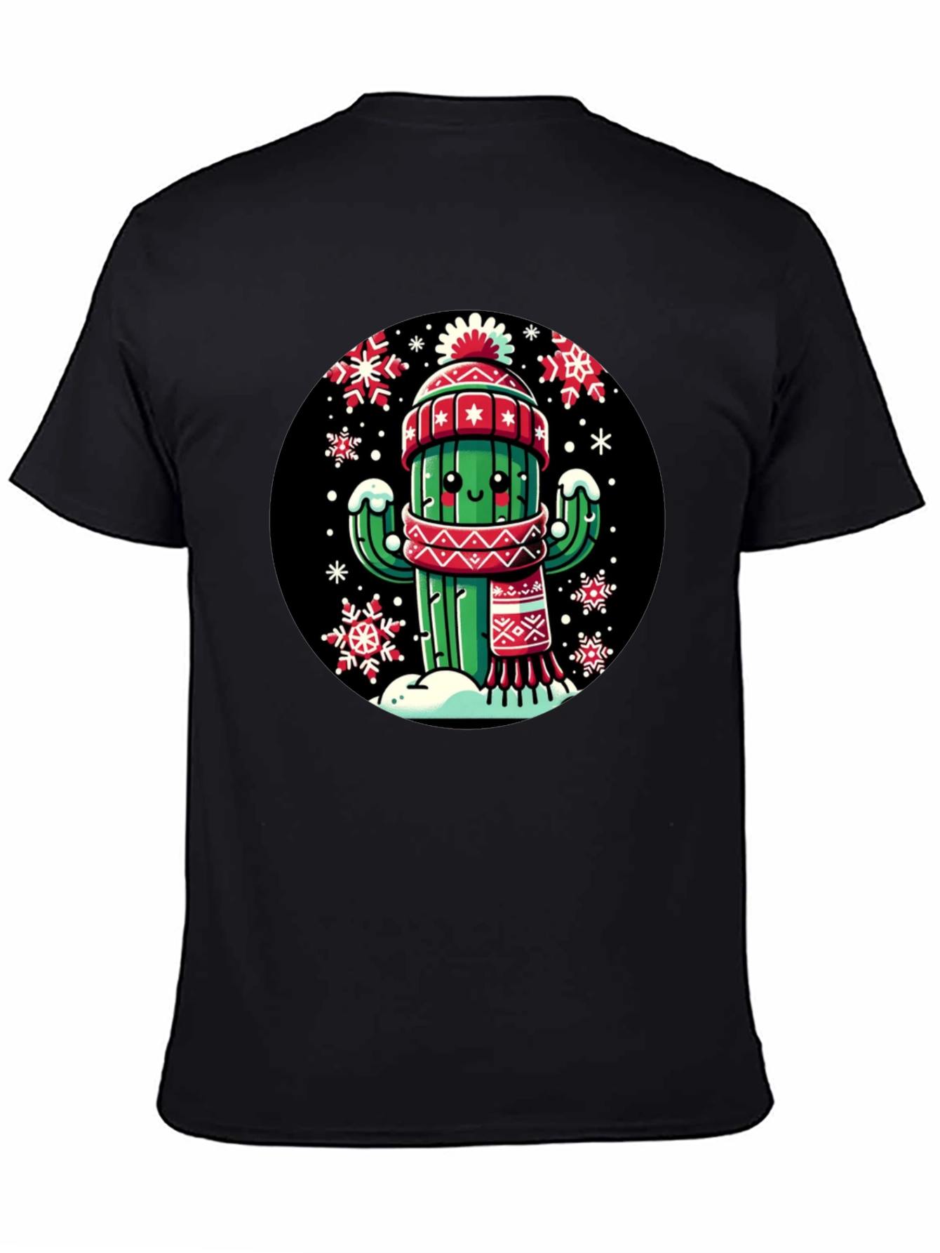 Winter Cactus T-Shirt: Holiday Style