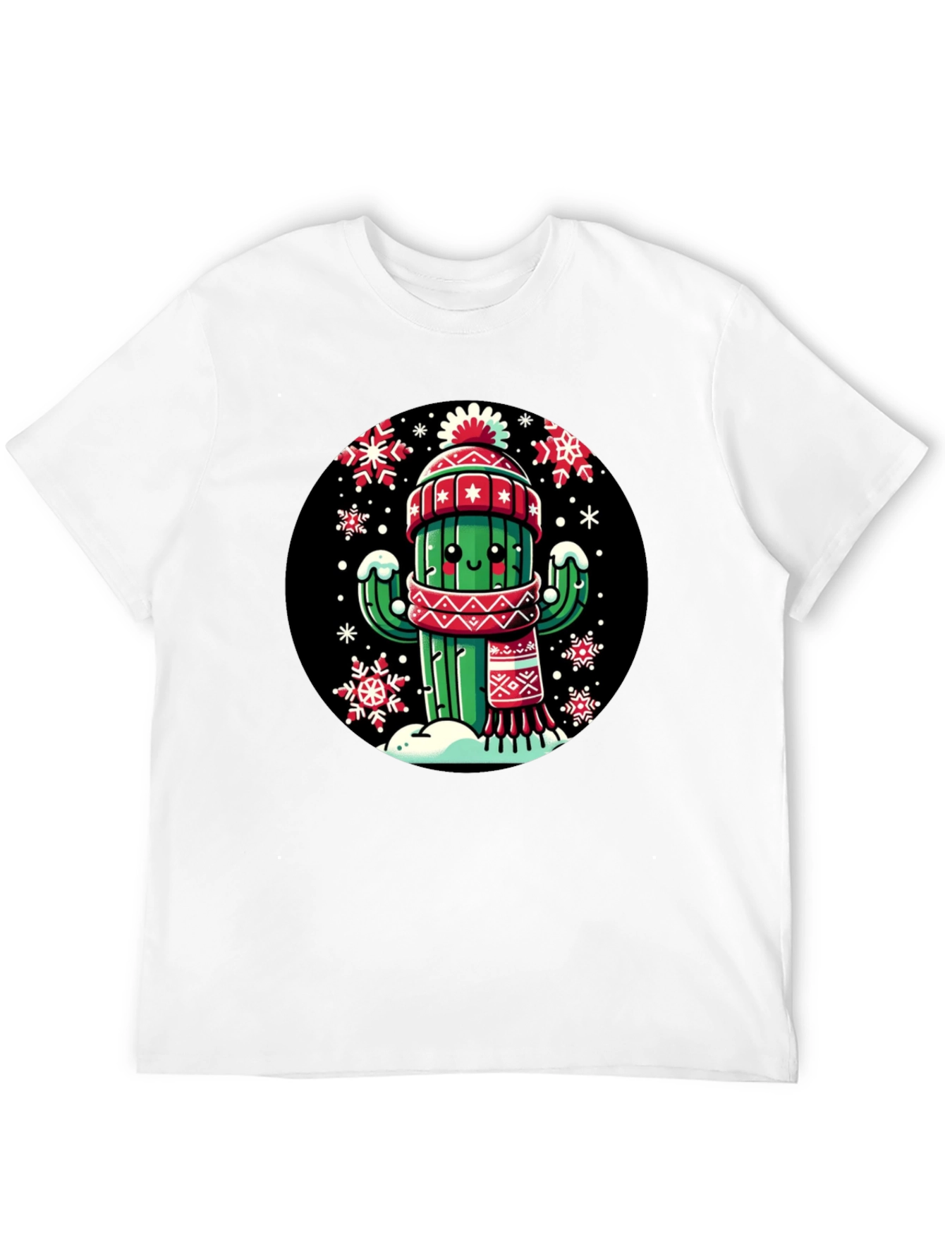 Winter Cactus T-Shirt: Holiday Style