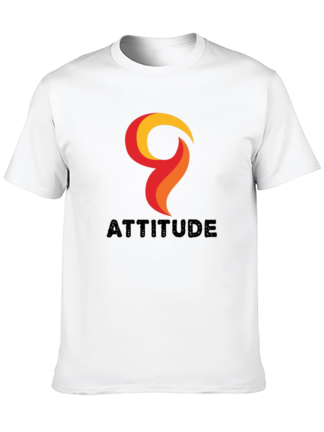 Attitude Graphic Print Mens Black T-Shirt