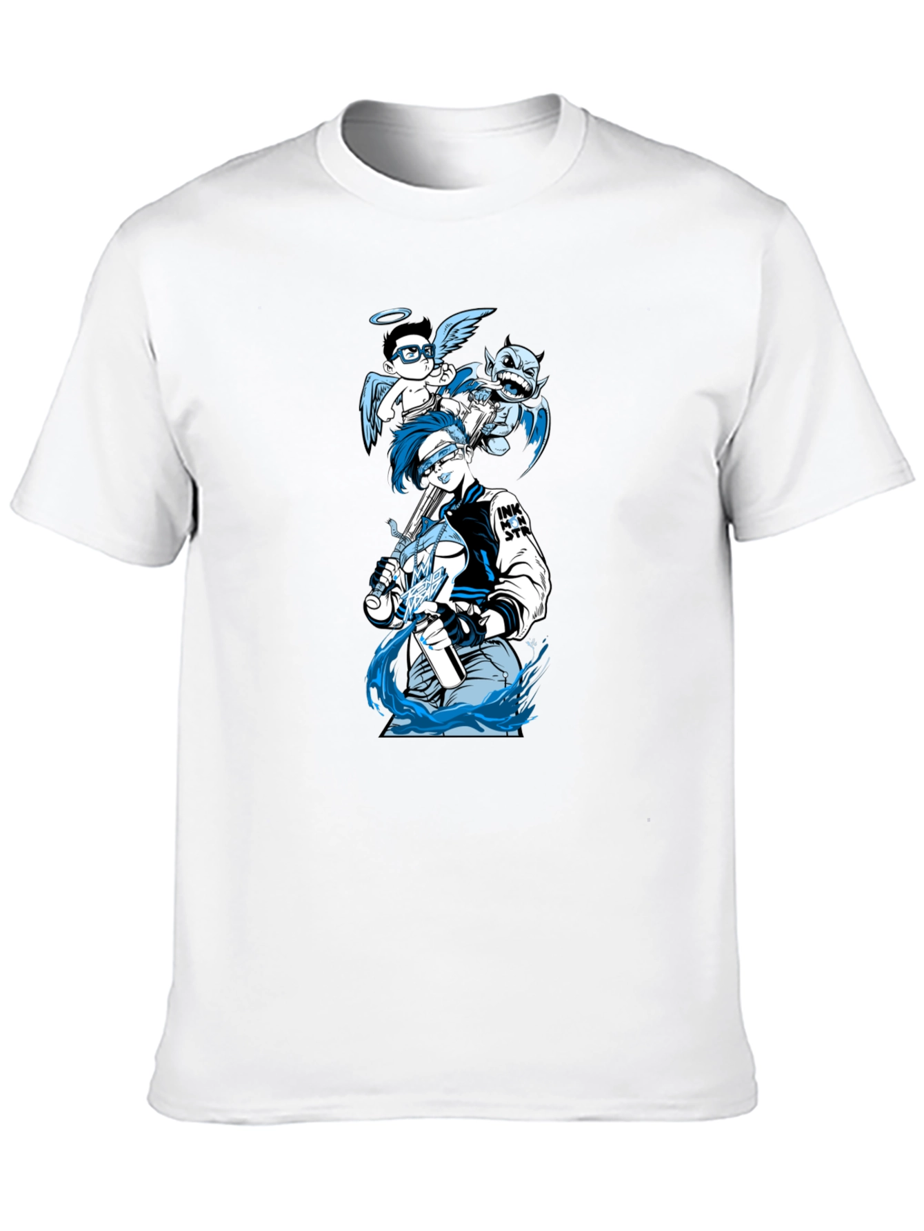 Angel & Devil T-Shirt - Modern Graphic Design