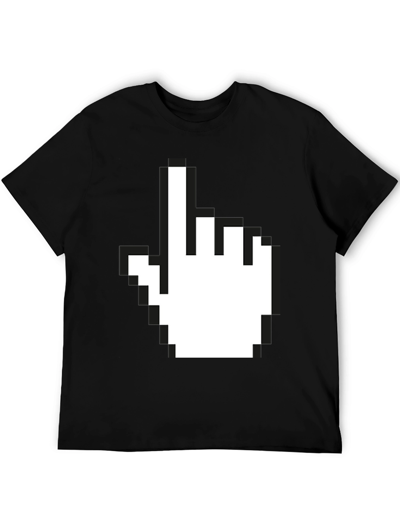 Pixel Hand Pointer Graphic T-Shirt