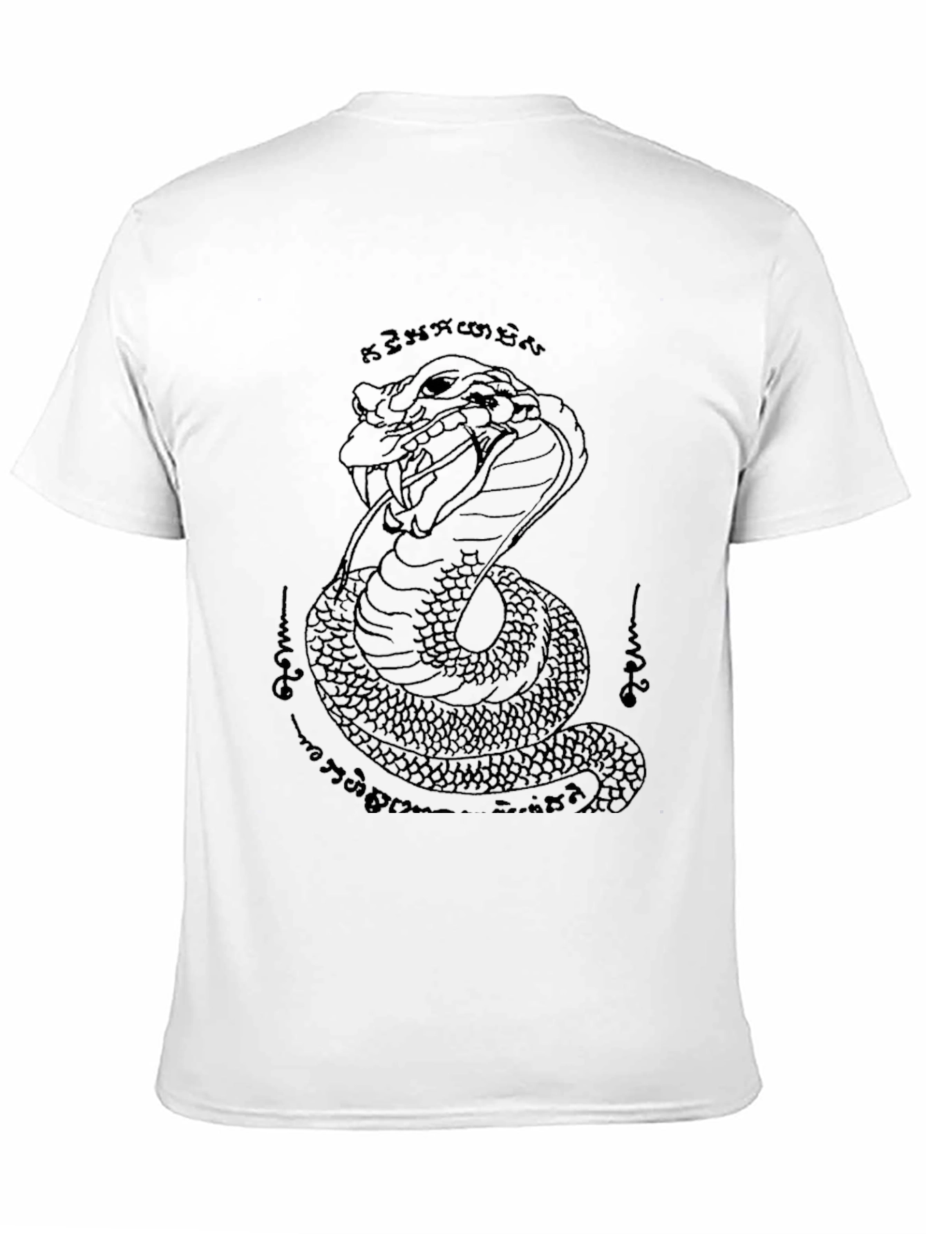 Cobra Graphic Print Tee - Mens Black T-Shirt