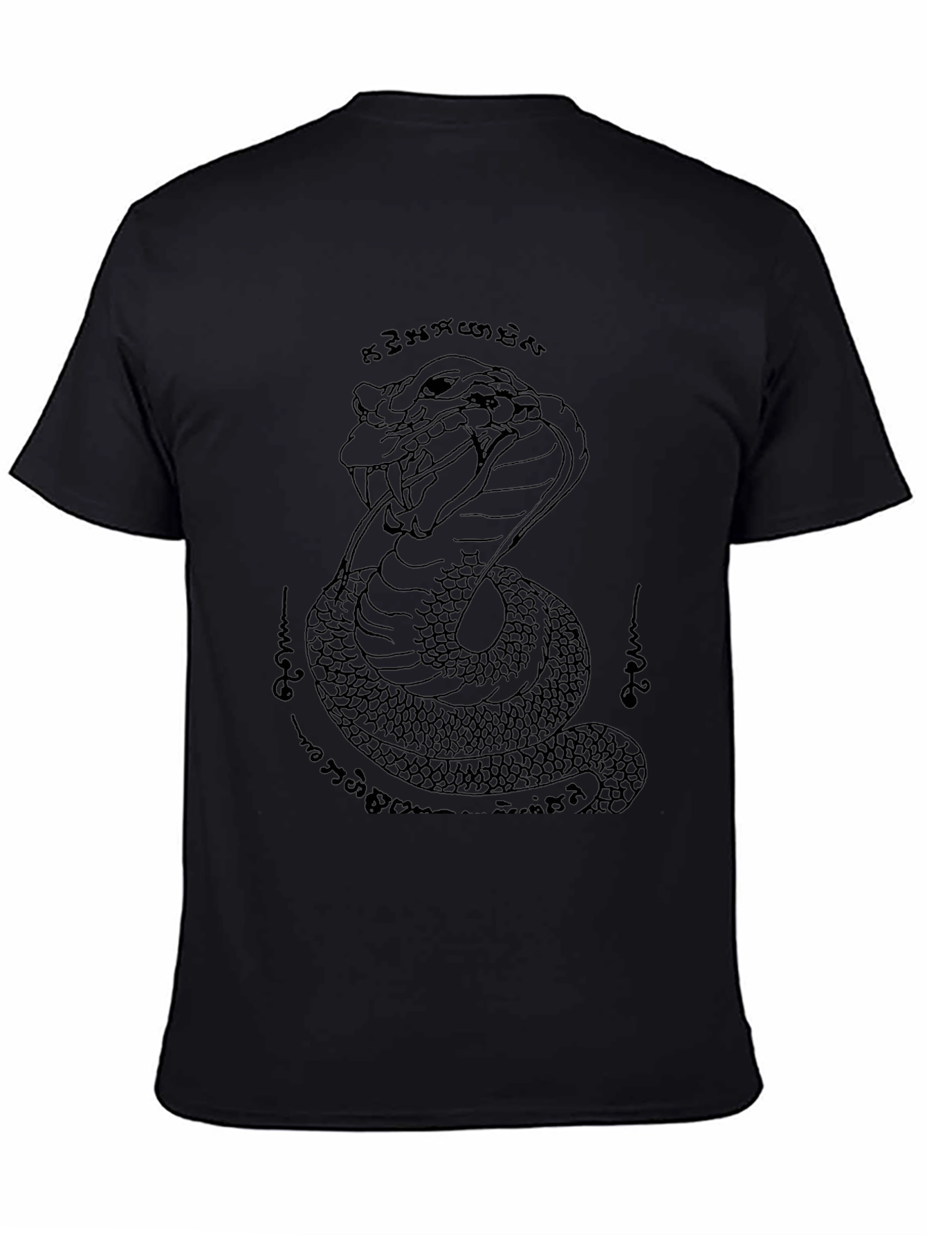 Cobra Graphic Print Tee - Mens Black T-Shirt