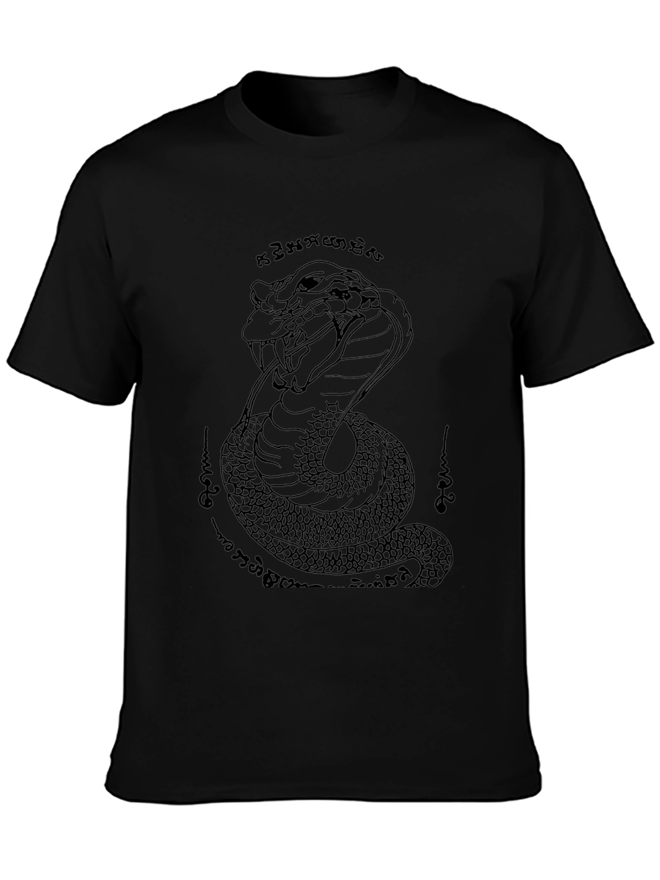 Cobra Graphic Print Tee - Mens Black T-Shirt