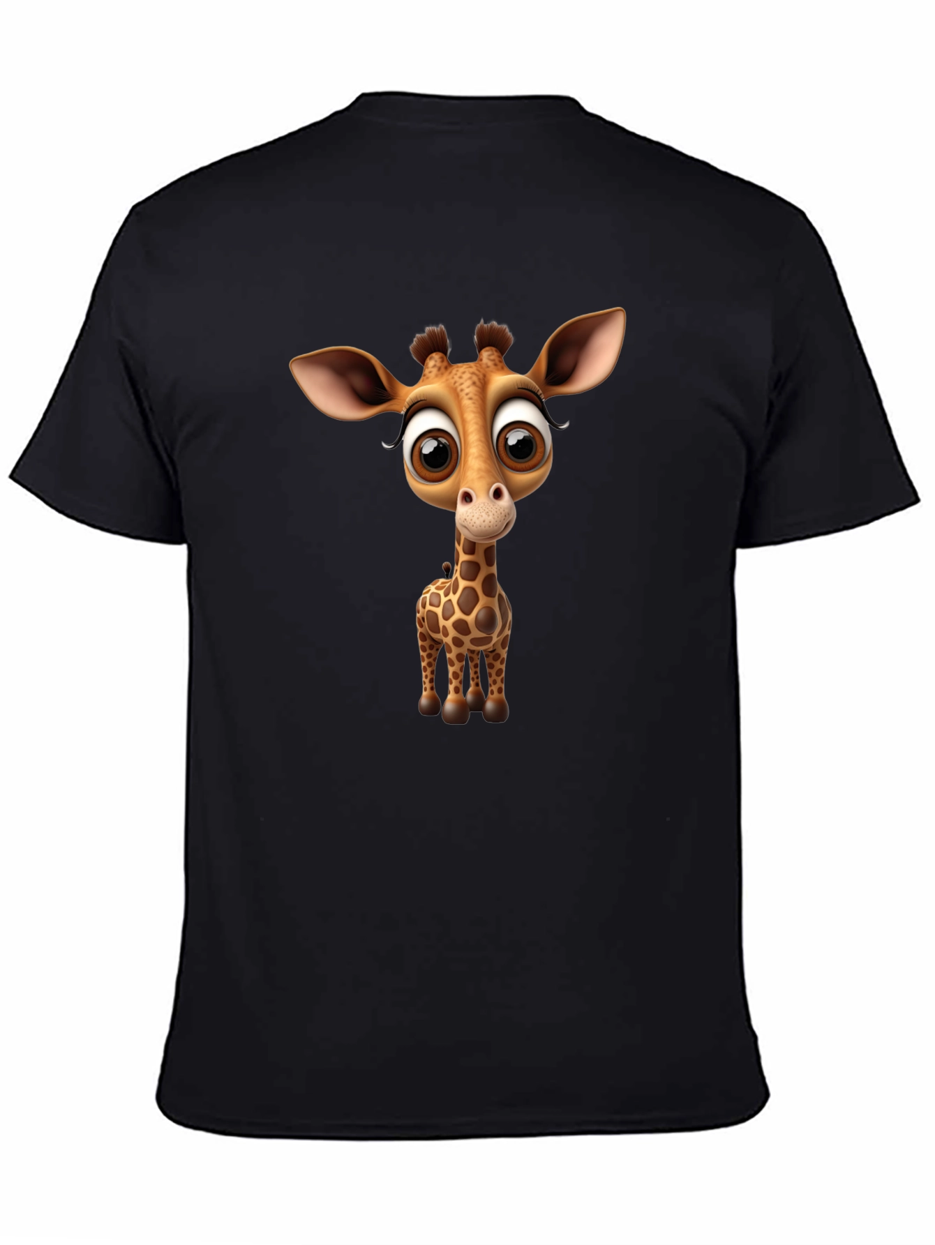 Cute Giraffe Graphic Tee - Black Unisex Shirt