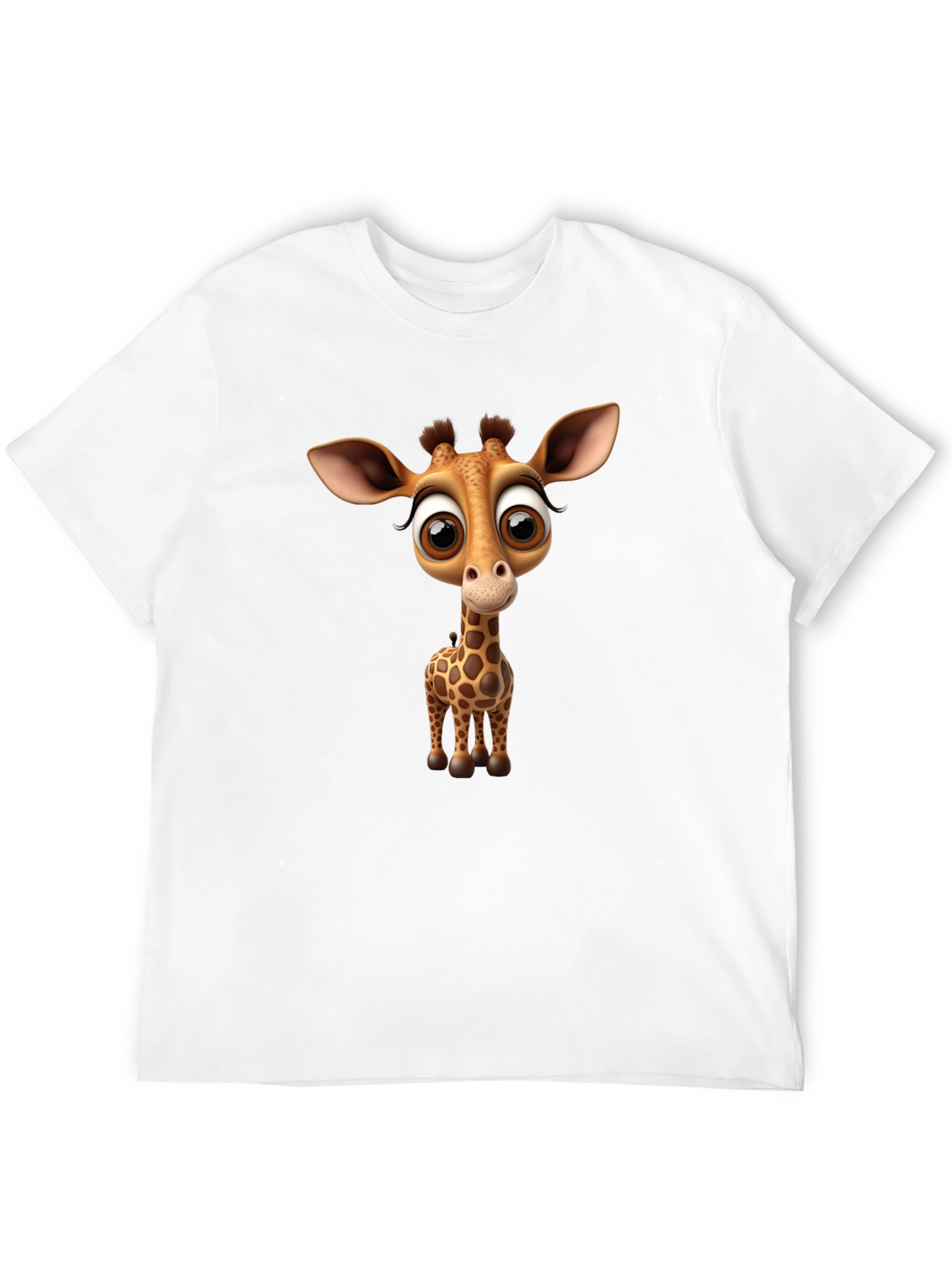 Cute Giraffe Graphic Tee - Black Unisex Shirt