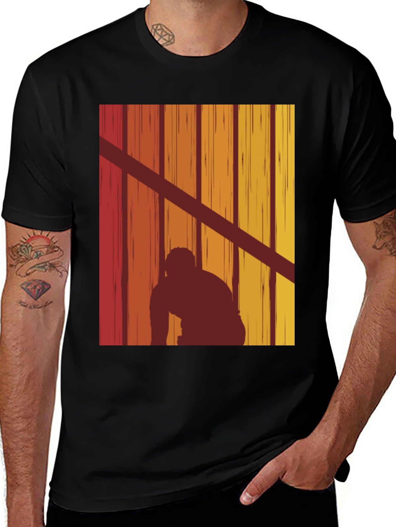 Retro Sunset Silhouette T-Shirt