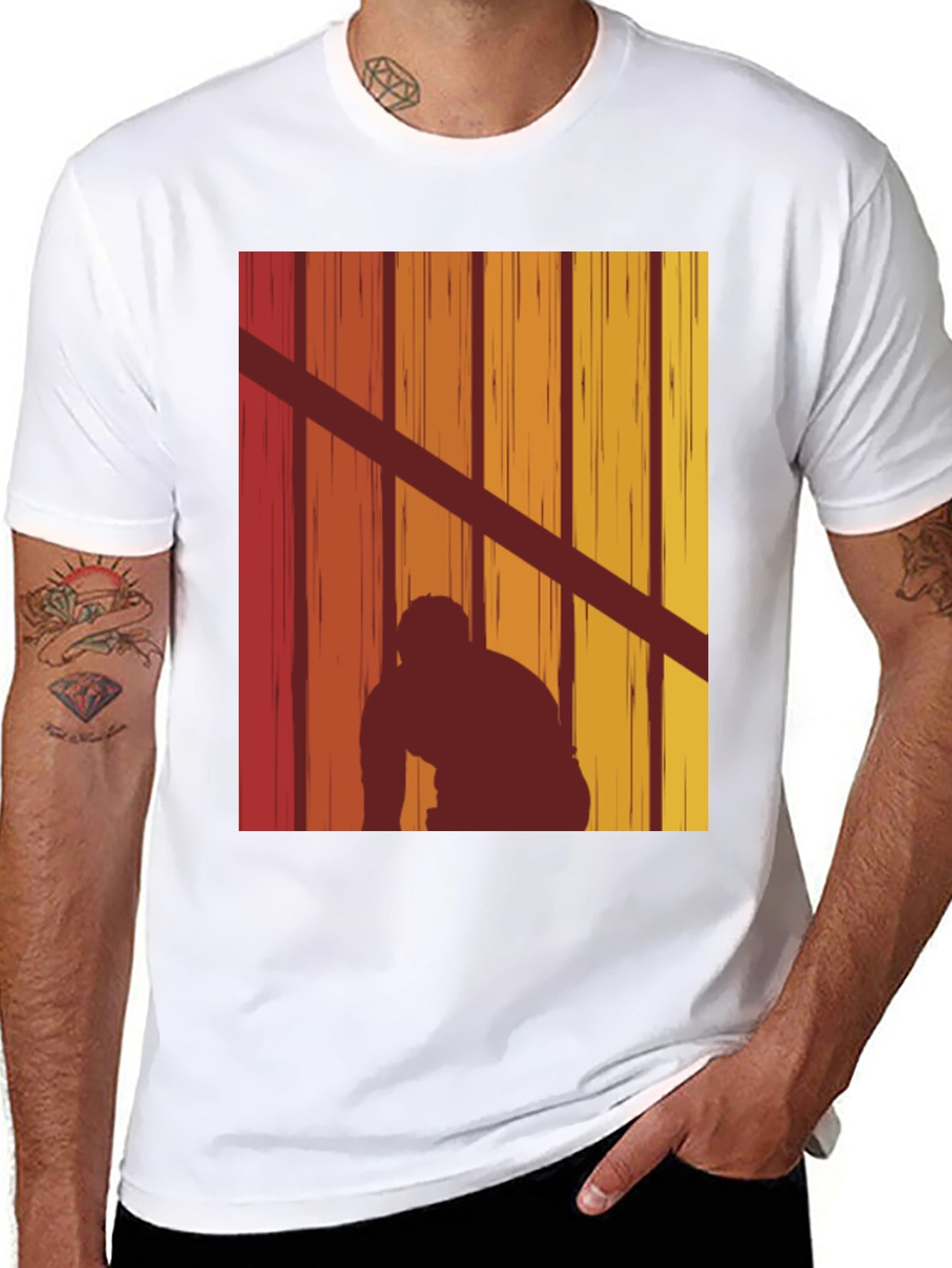 Retro Sunset Silhouette T-Shirt
