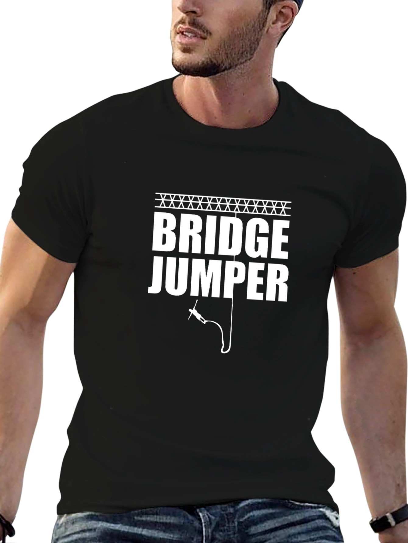 Bridge Jumper Graphic Tee - Extreme Sports T-Shirt