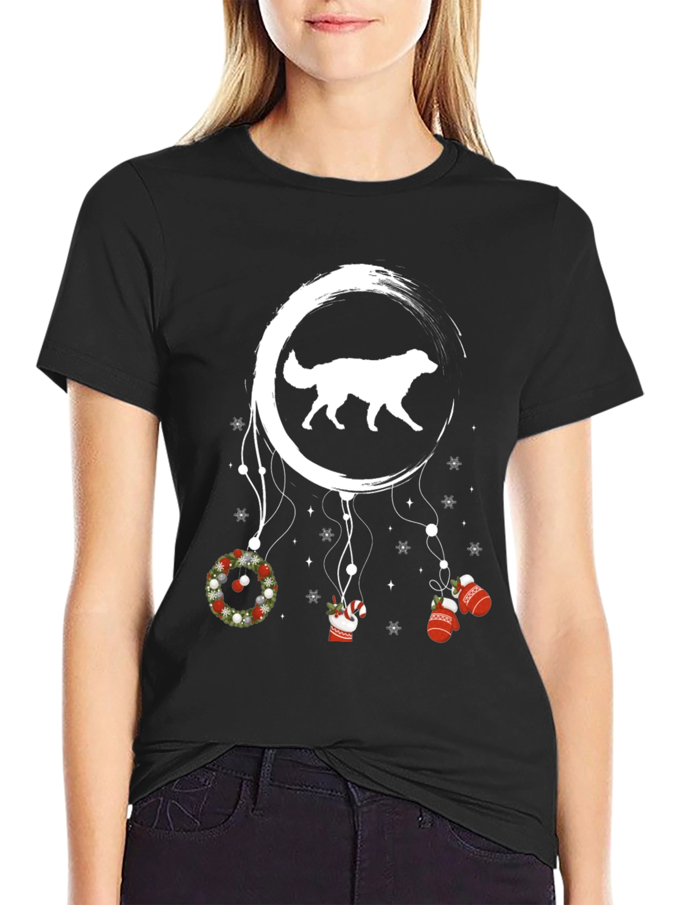 Dog Christmas Dreamcatcher Graphic Tee
