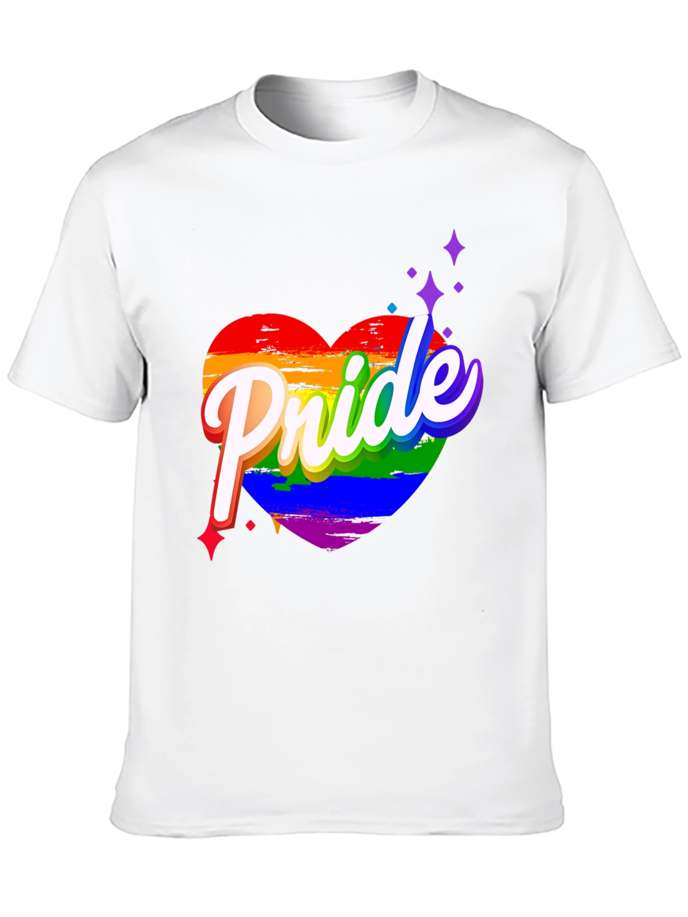 Pride Heart Graphic Black T-Shirt