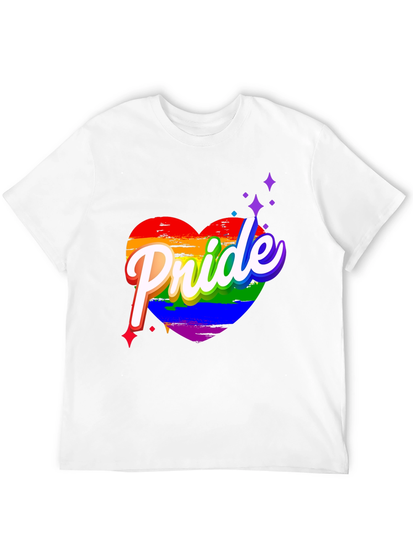 Pride Heart Graphic Black T-Shirt