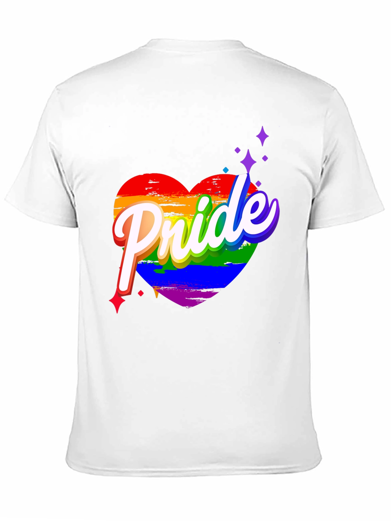 Pride Heart Graphic Black T-Shirt