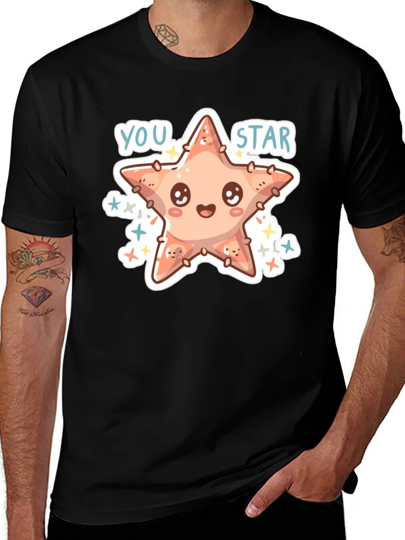 Cute Starfish Graphic Tee - You Star!