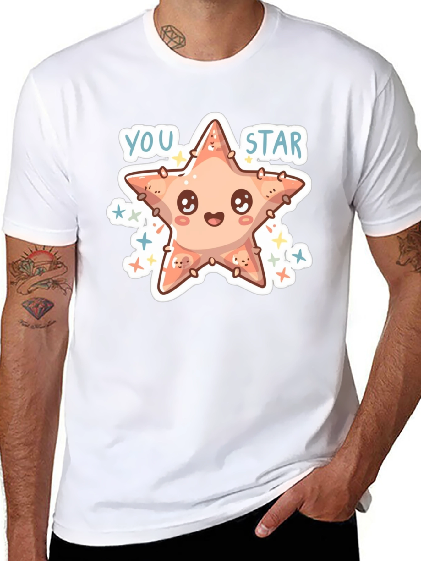 Cute Starfish Graphic Tee - You Star!