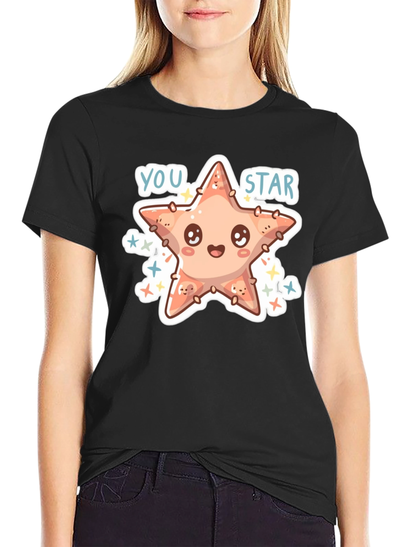 Cute Starfish Graphic Tee - You Star!