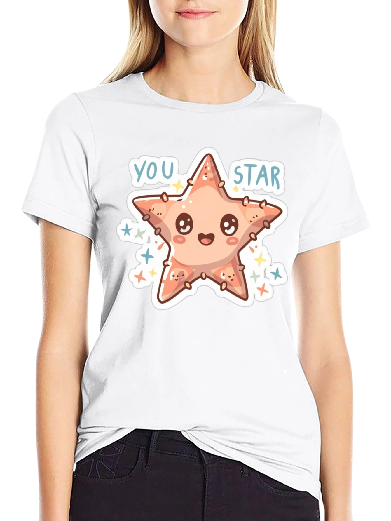 Cute Starfish Graphic Tee - You Star!
