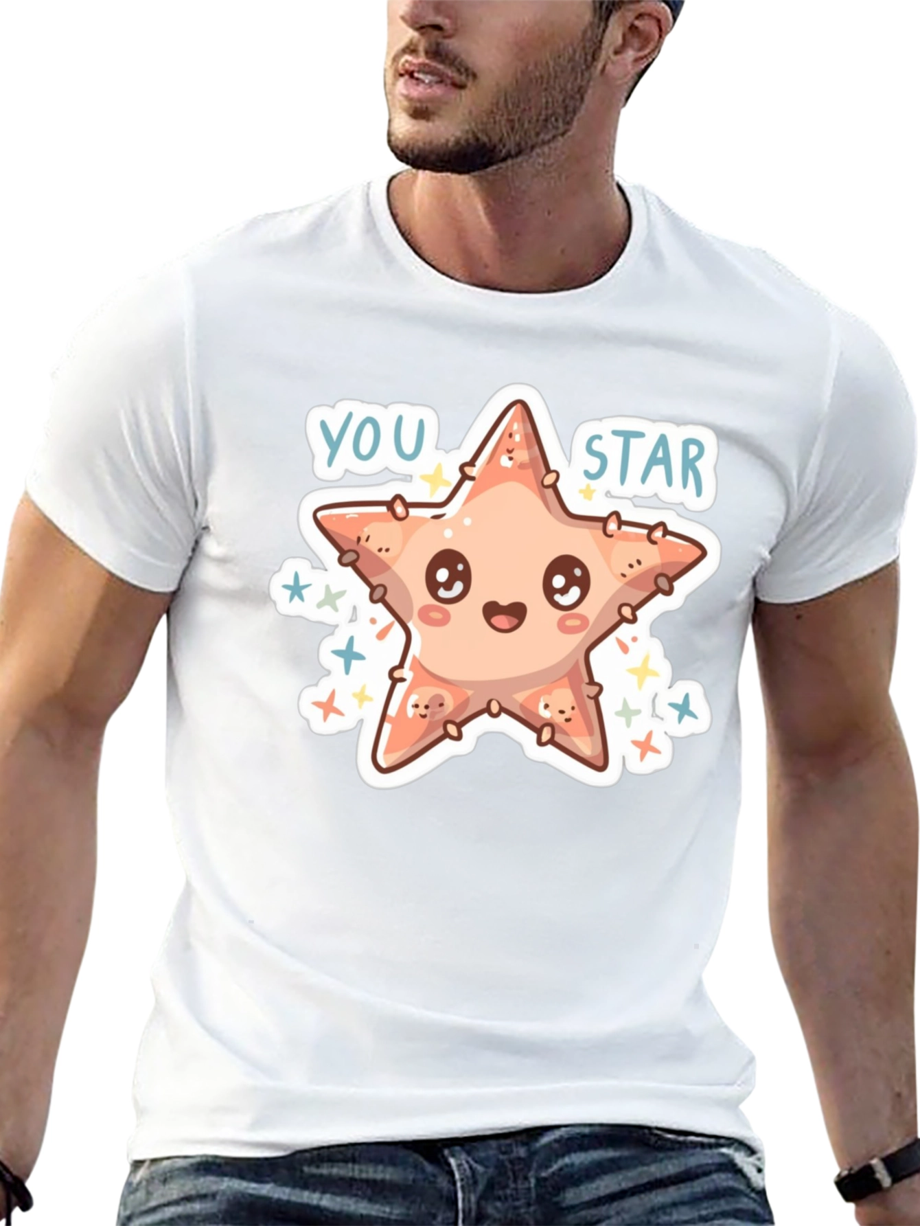 Cute Starfish Graphic Tee - You Star!