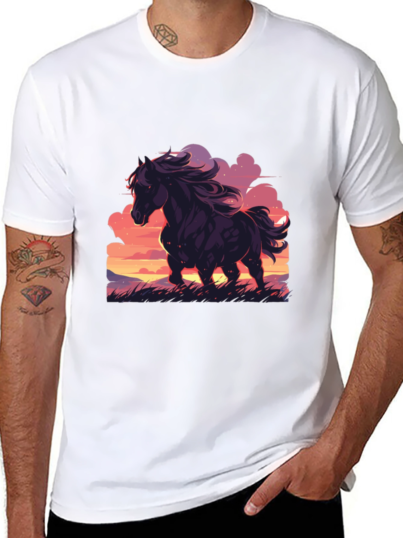 Horse Sunset Graphic Tee