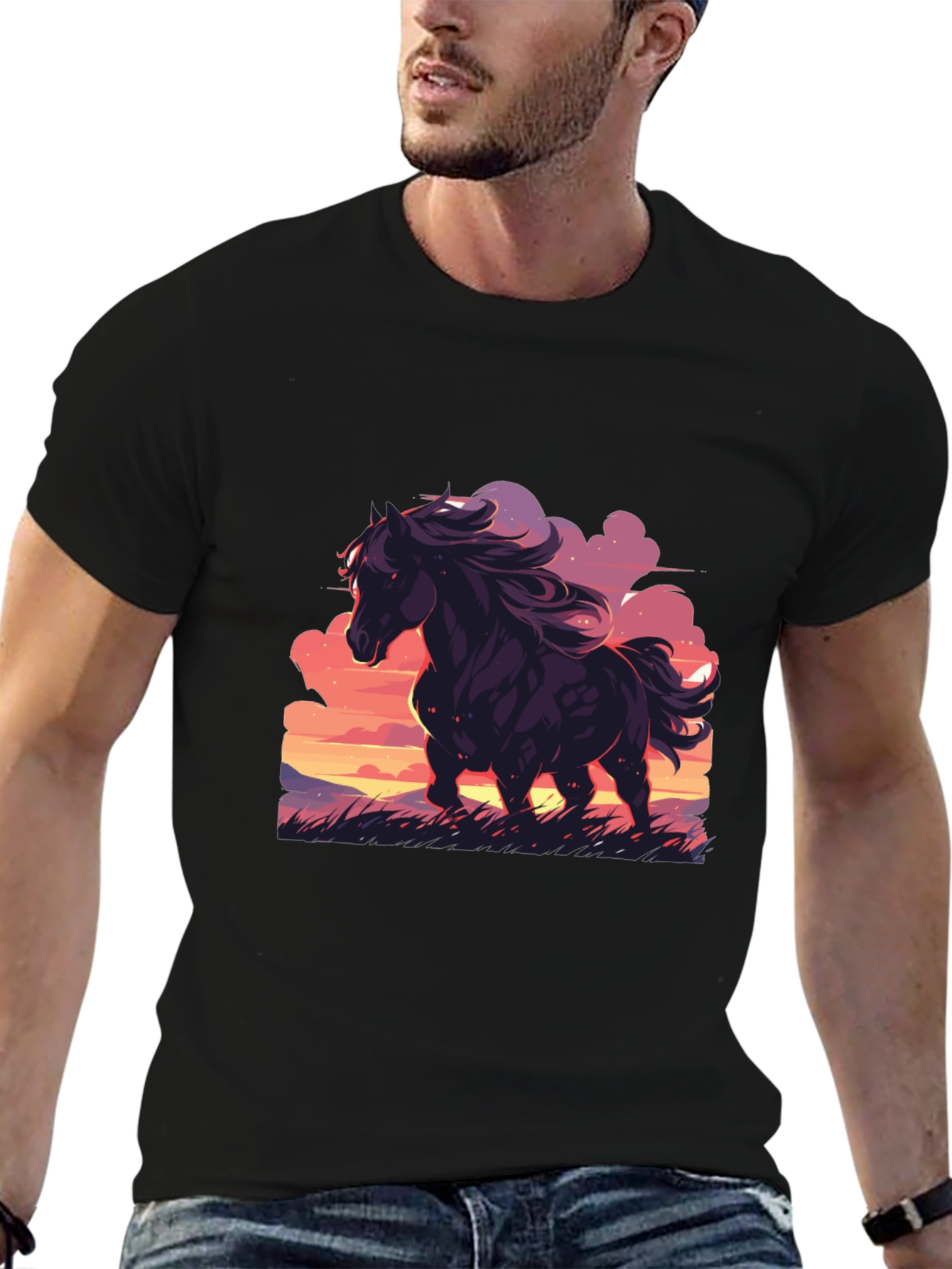 Horse Sunset Graphic Tee