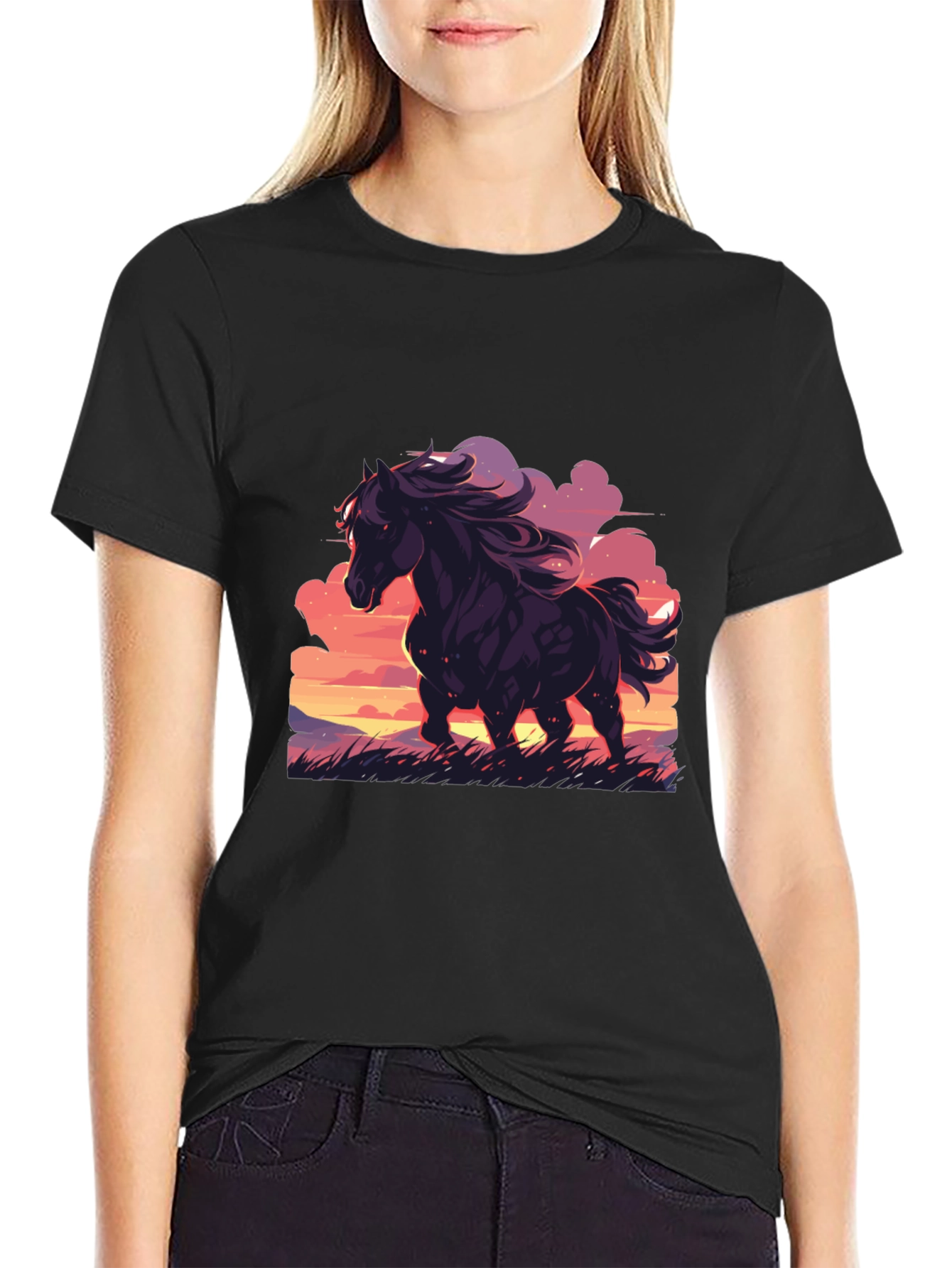 Horse Sunset Graphic Tee