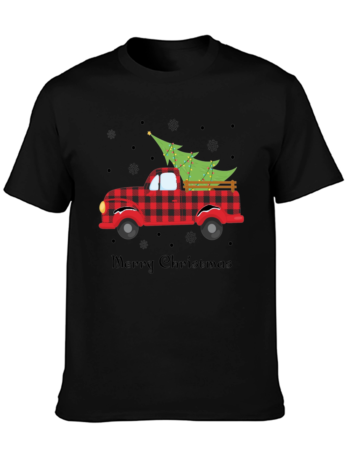 Merry Christmas Truck Graphic T-Shirt