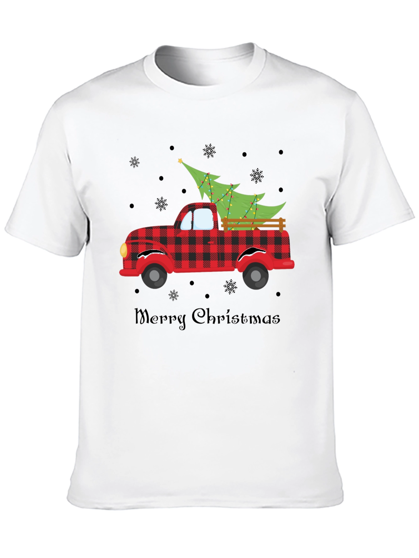 Merry Christmas Truck Graphic T-Shirt