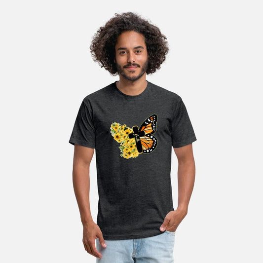 Faith Cross Sunflower Butterfly Christian