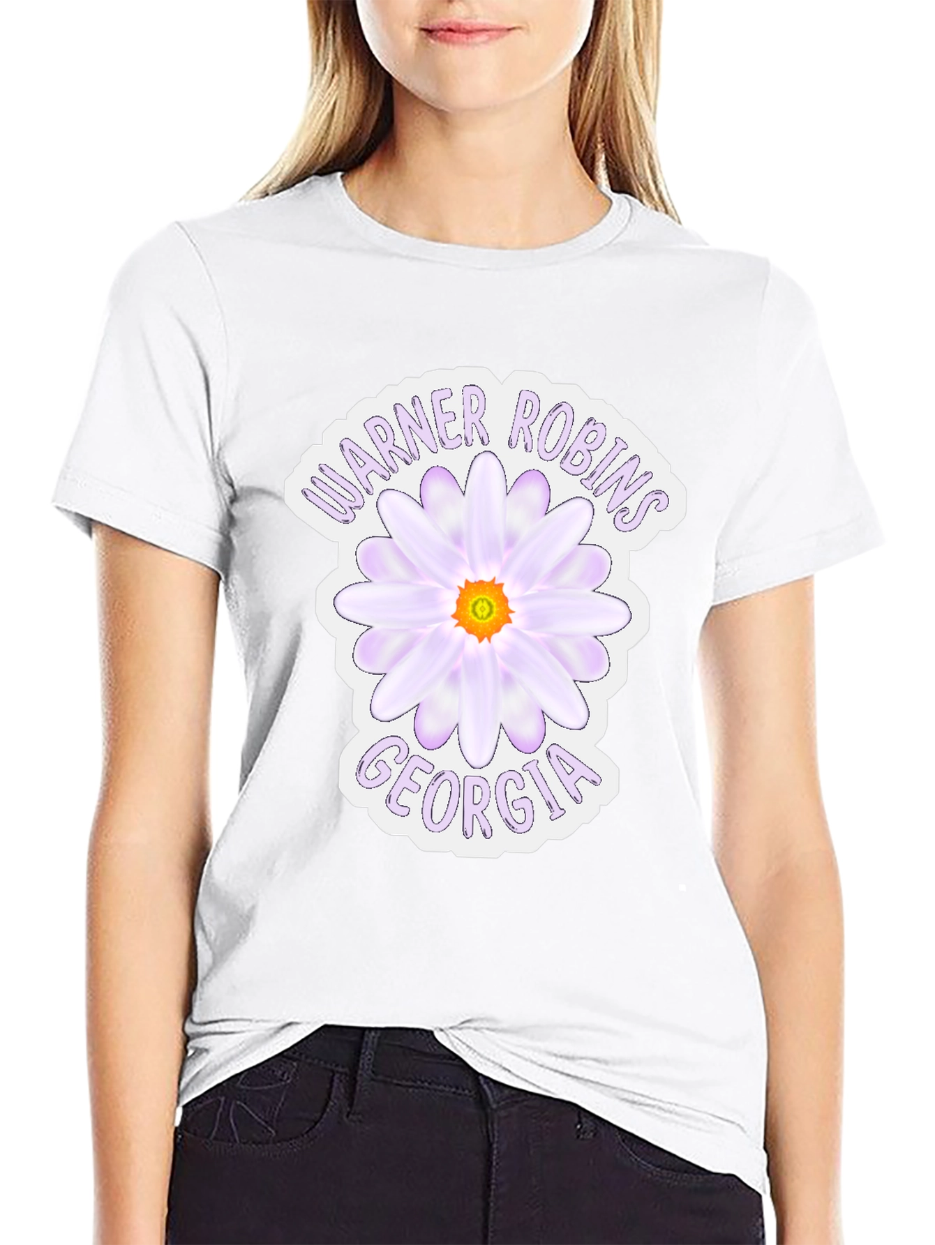 Warner Robins Georgia Flower Graphic Tee