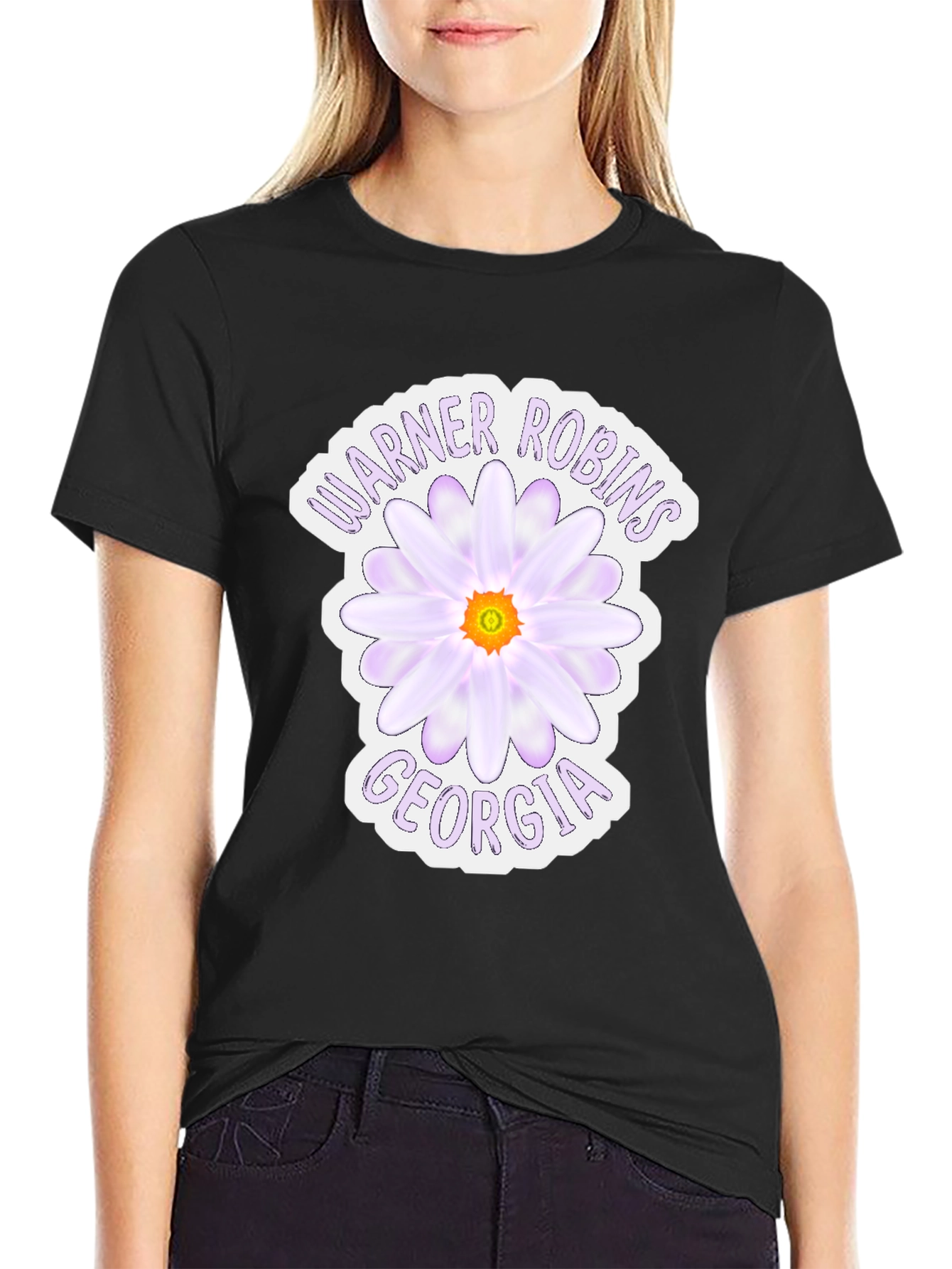 Warner Robins Georgia Flower Graphic Tee