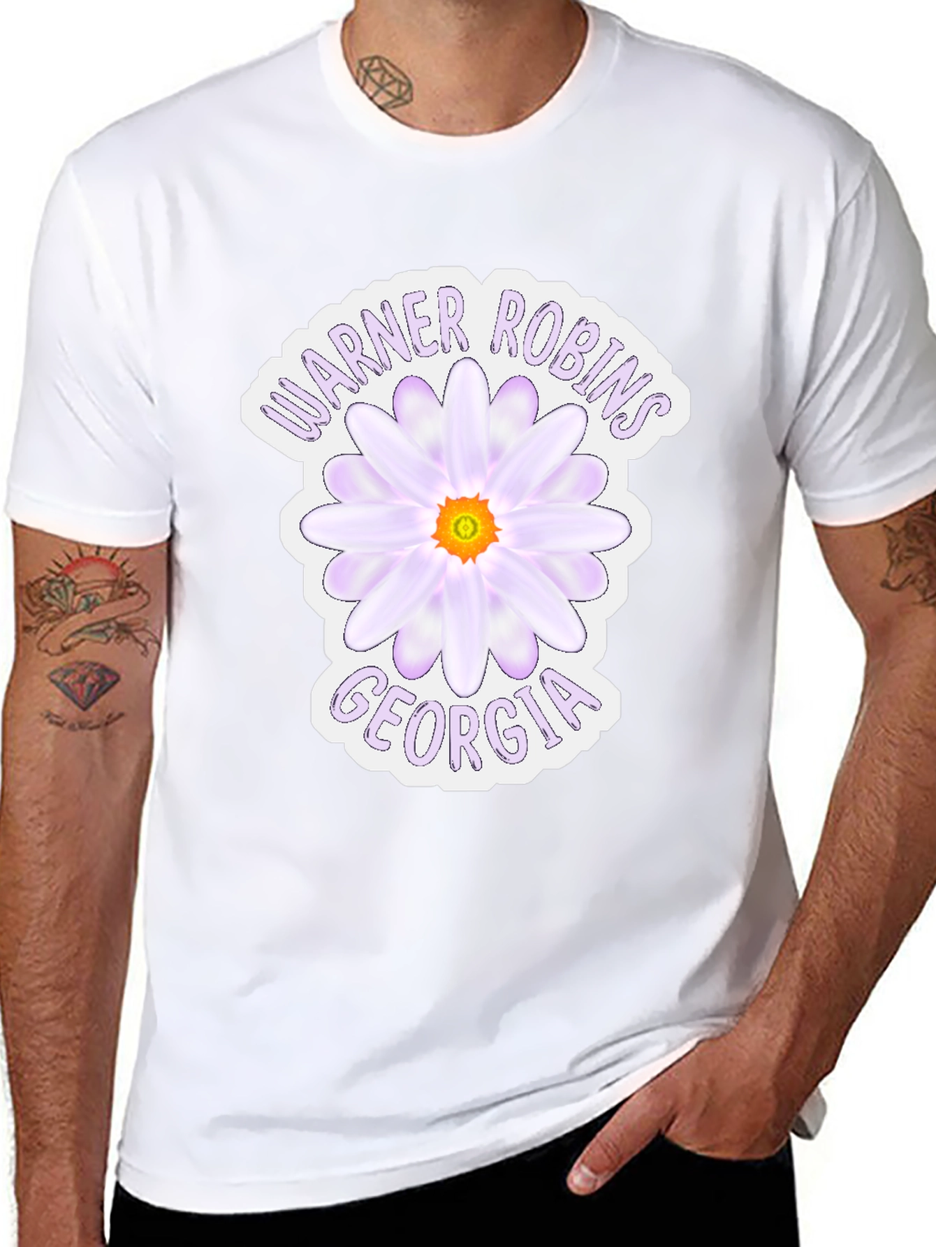 Warner Robins Georgia Flower Graphic Tee