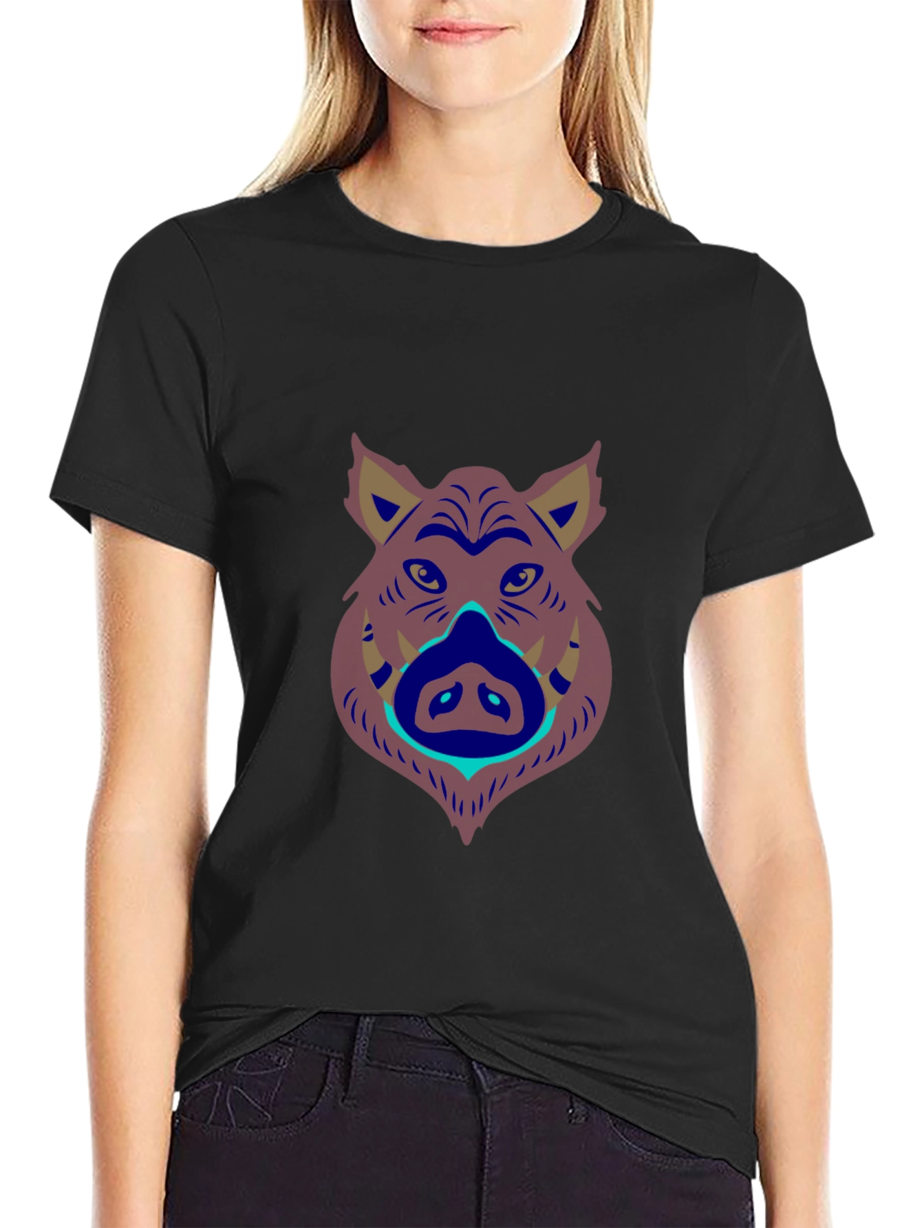 Boar Graphic Tee - Cool Animal Design T-Shirt