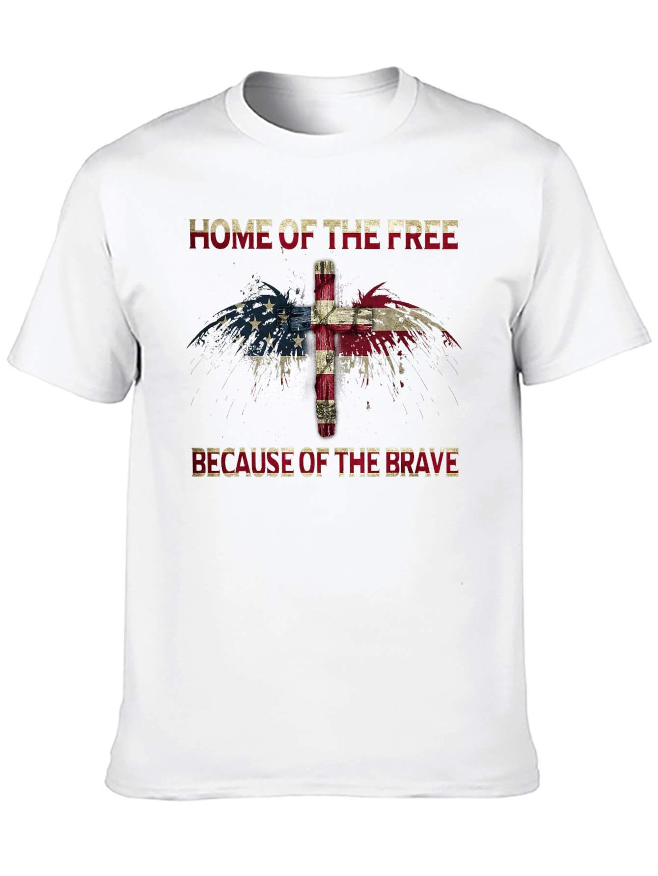 Home of the Free Christian USA Flag T-Shirt