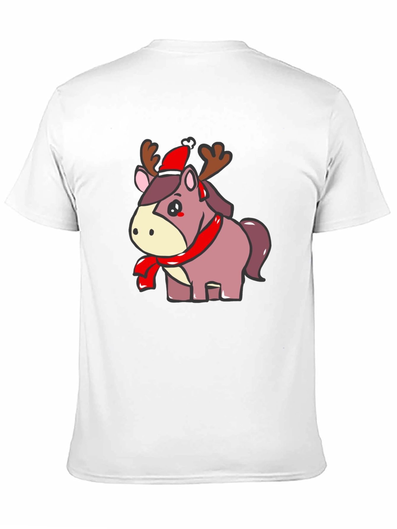 Festive Reindeer Horse Graphic Tee
