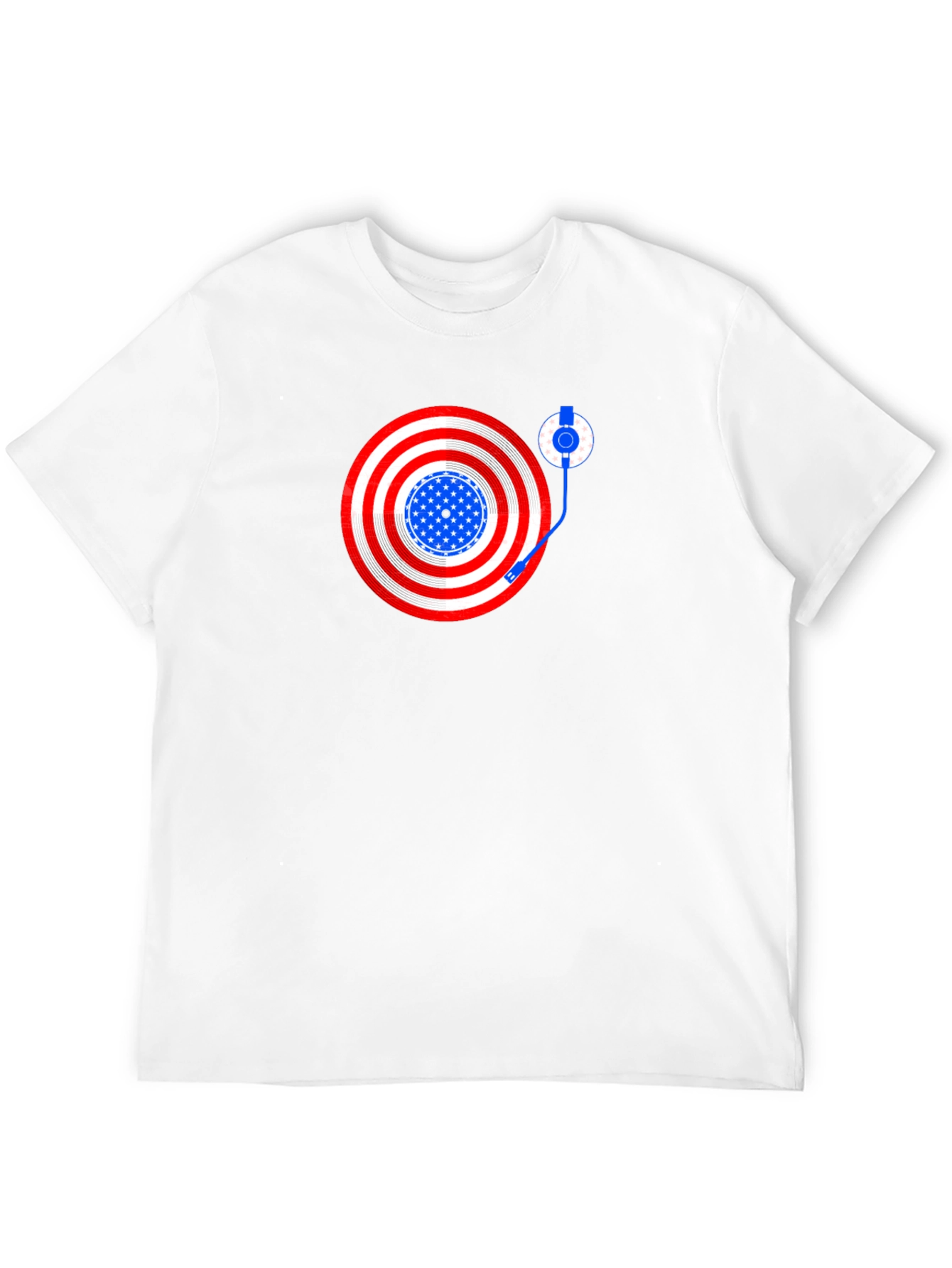 Patriotic DJ Mens Black T-Shirt