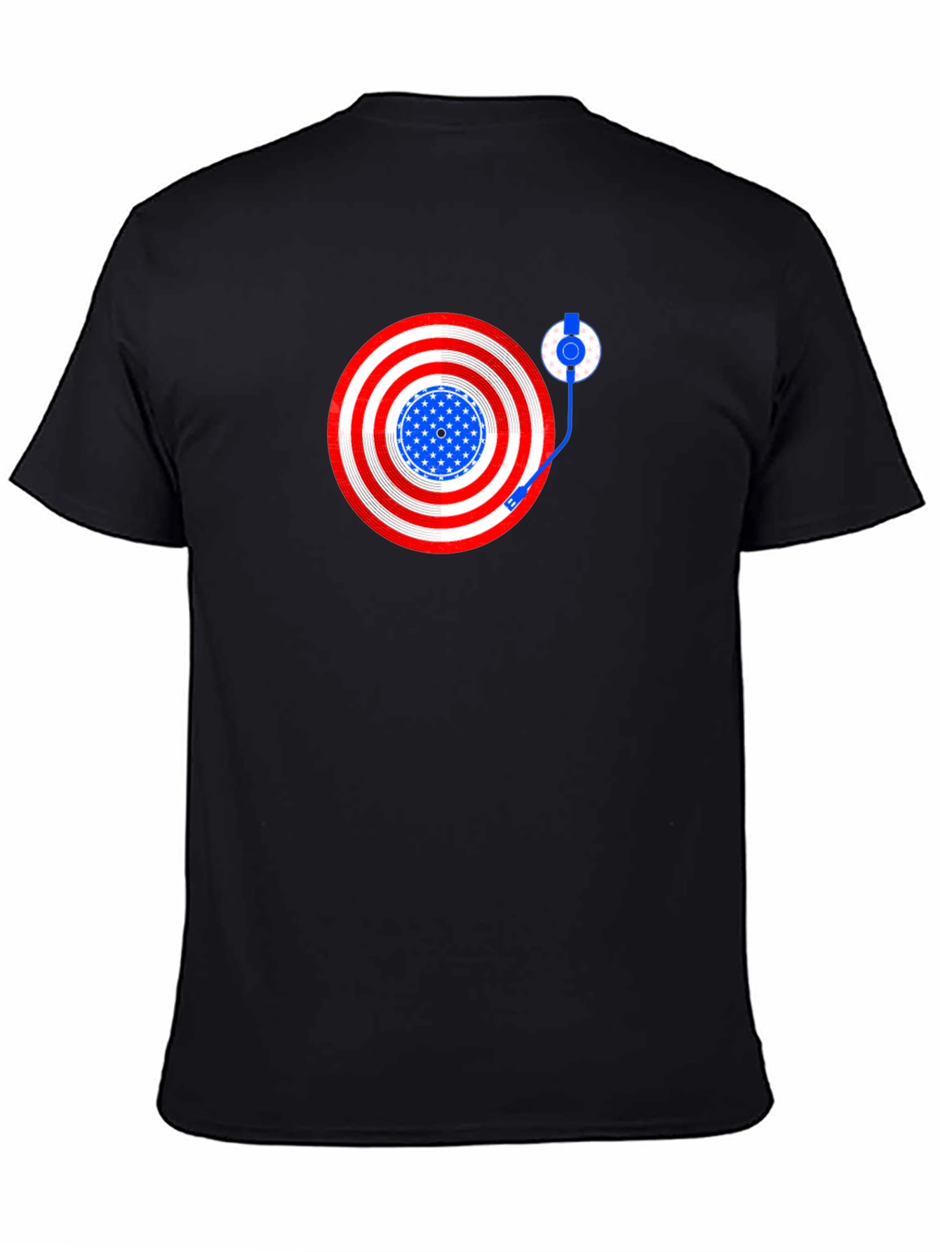 Patriotic DJ Mens Black T-Shirt