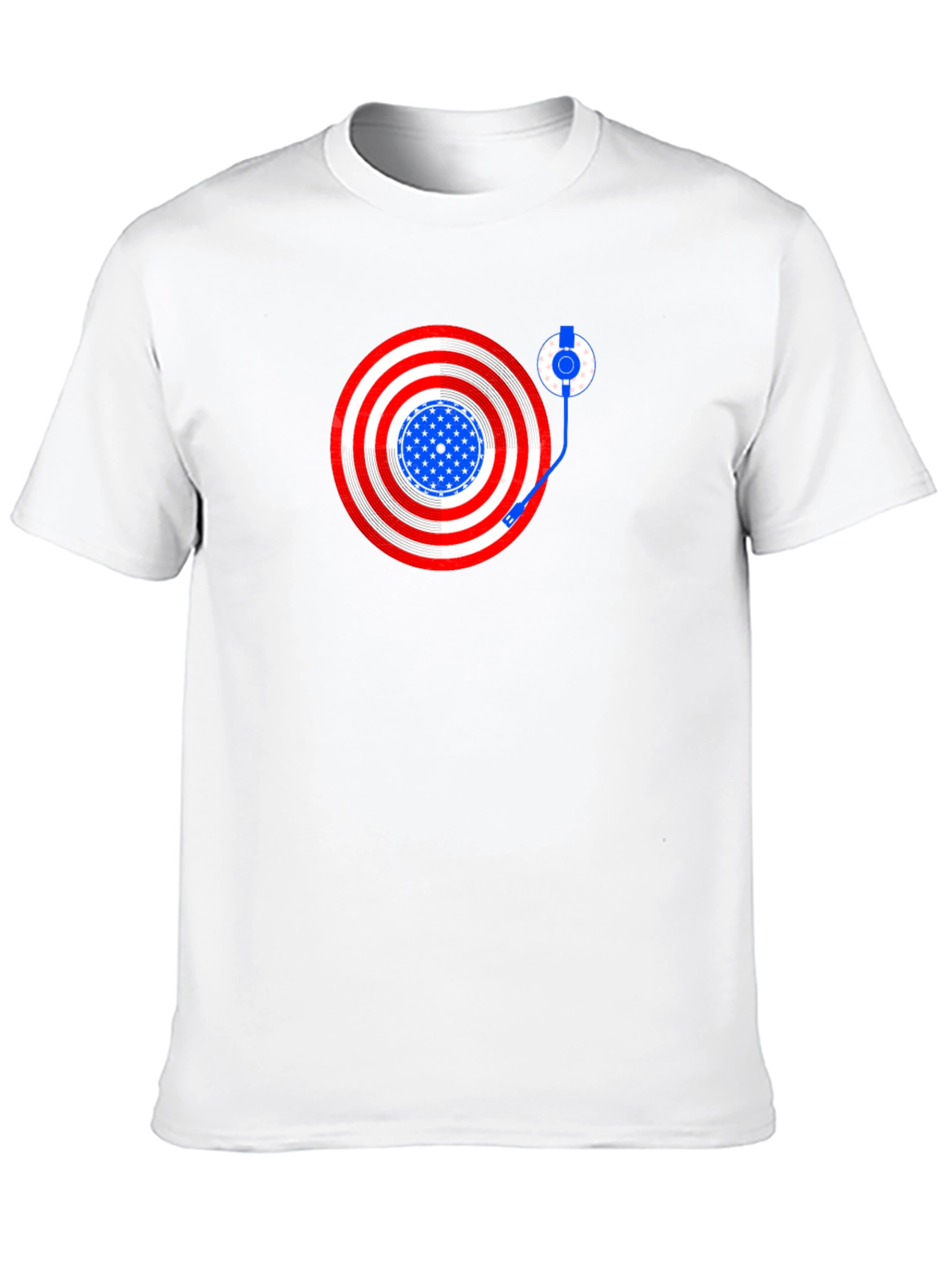 Patriotic DJ Mens Black T-Shirt