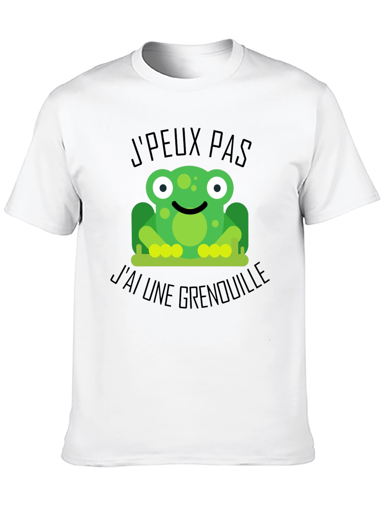 Frog Graphic Black T-Shirt: Jpeux Pas Jai Une Grenouille