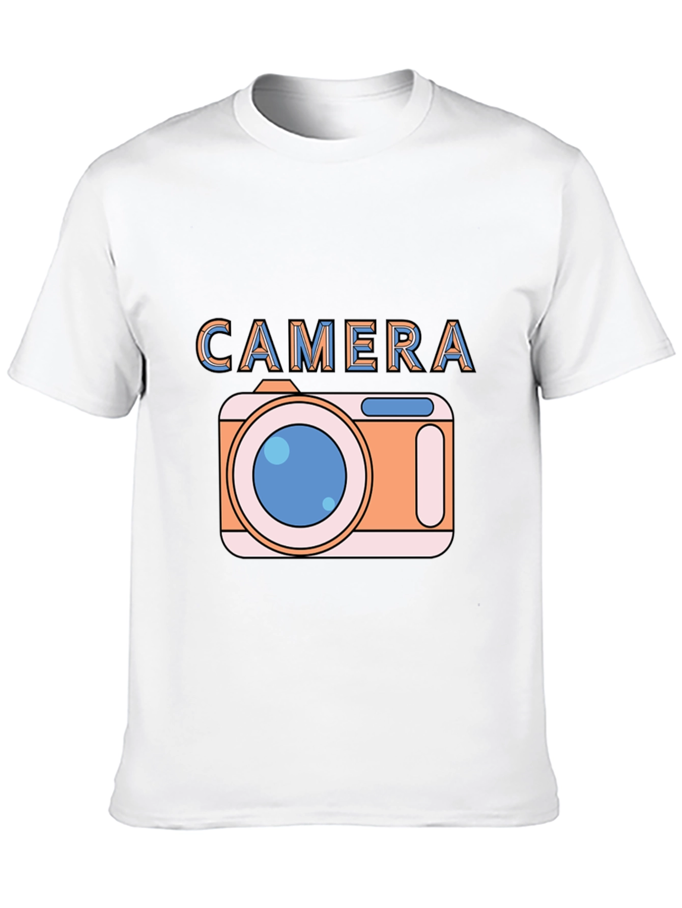 Camera Graphic Black T-Shirt for Photo Lovers