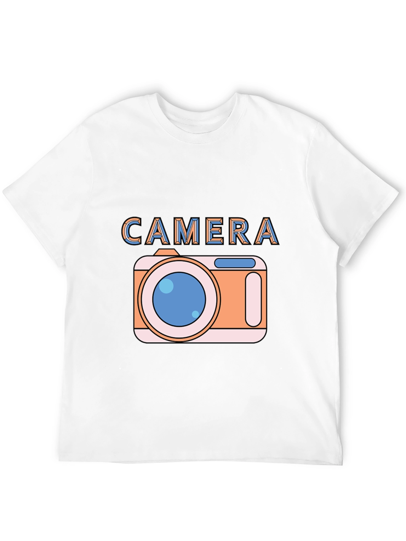 Camera Graphic Black T-Shirt for Photo Lovers