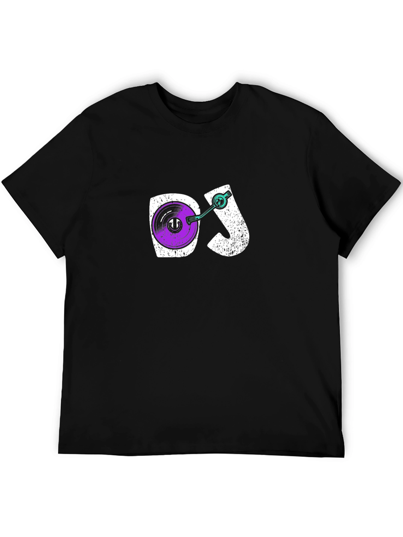 DJ Turntable Graphic Tee - Black Cotton T-Shirt