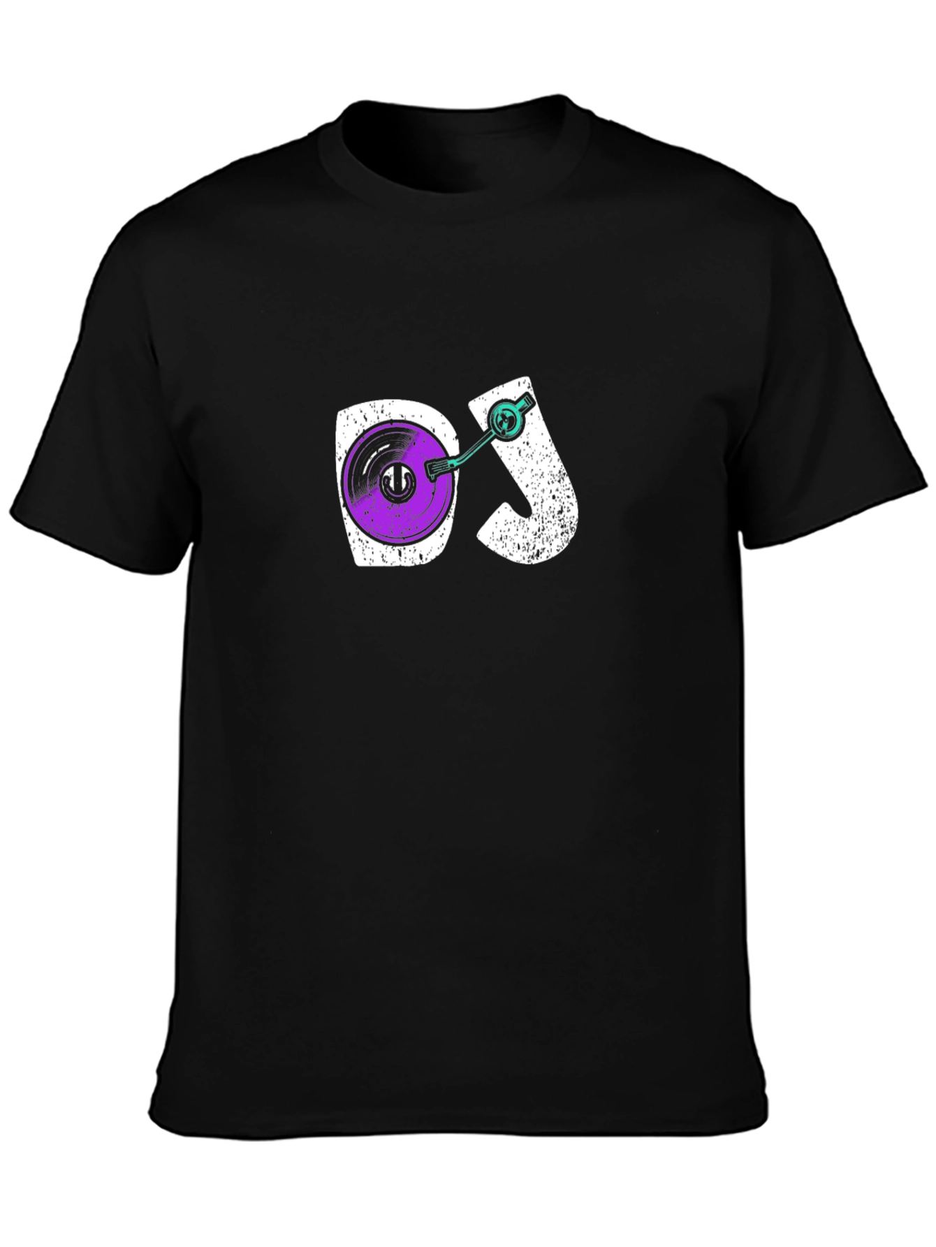 DJ Turntable Graphic Tee - Black Cotton T-Shirt