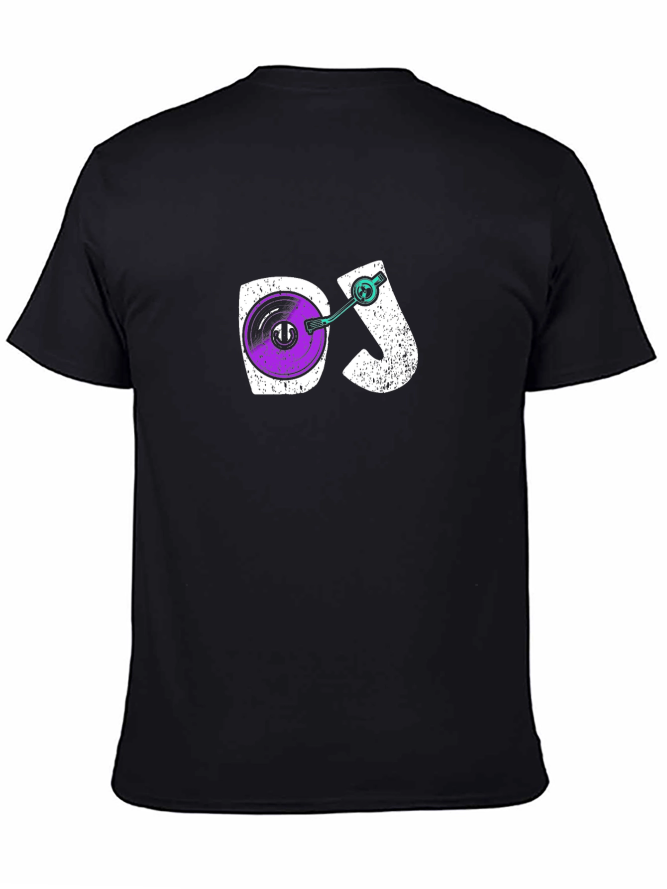 DJ Turntable Graphic Tee - Black Cotton T-Shirt